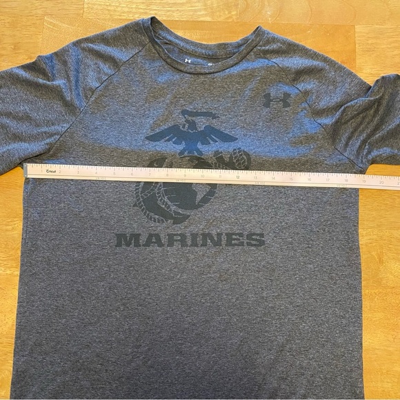 Under Armour Dark Gray Men's Marines Tee - Picture 6 of 9
